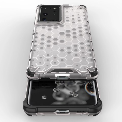 Honeycomb etui pancerny pokrowiec z żelową ramką Samsung Galaxy S22 Ultra niebieski Honeycomb etui pancerny pokrowiec z żelową ramką Samsung Galaxy S22 Ultra niebieski