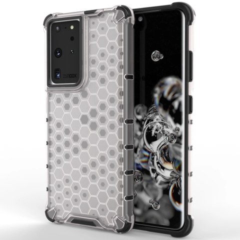 Honeycomb etui pancerny pokrowiec z żelową ramką Samsung Galaxy S22 Ultra przezroczysty Honeycomb etui pancerny pokrowiec z żelową ramką Samsung Galaxy S22 Ultra przezroczysty