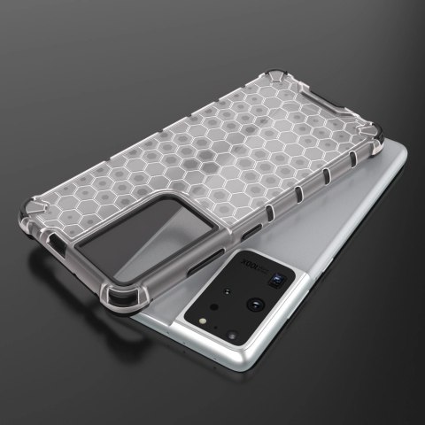 Honeycomb etui pancerny pokrowiec z żelową ramką Samsung Galaxy S22 Ultra przezroczysty Honeycomb etui pancerny pokrowiec z żelową ramką Samsung Galaxy S22 Ultra przezroczysty