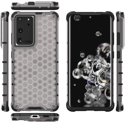 Honeycomb etui pancerny pokrowiec z żelową ramką Samsung Galaxy S22 Ultra przezroczysty Honeycomb etui pancerny pokrowiec z żelową ramką Samsung Galaxy S22 Ultra przezroczysty