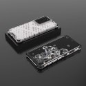 Honeycomb etui pancerny pokrowiec z żelową ramką Samsung Galaxy S22 Ultra przezroczysty