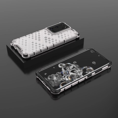 Honeycomb etui pancerny pokrowiec z żelową ramką Samsung Galaxy S22 Ultra przezroczysty Honeycomb etui pancerny pokrowiec z żelową ramką Samsung Galaxy S22 Ultra przezroczysty