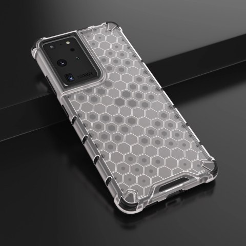 Honeycomb etui pancerny pokrowiec z żelową ramką Samsung Galaxy S22 Ultra przezroczysty Honeycomb etui pancerny pokrowiec z żelową ramką Samsung Galaxy S22 Ultra przezroczysty
