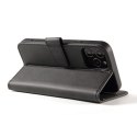 Magnet Case elegancki futerał etui pokrowiec z klapką i funkcją podstawki Honor Magic3 Pro czarny