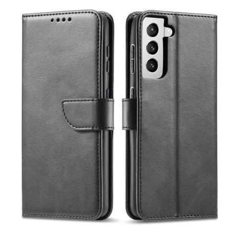 Magnet Case elegancki futerał etui pokrowiec z klapką i funkcją podstawki Samsung Galaxy S22+ (S22 Plus) czarny Magnet Case elegancki futerał etui pokrowiec z klapką i funkcją podstawki Samsung Galaxy S22+ (S22 Plus) czarny