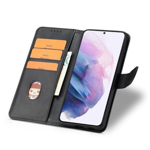 Magnet Case elegancki futerał etui pokrowiec z klapką i funkcją podstawki Samsung Galaxy S22+ (S22 Plus) czarny Magnet Case elegancki futerał etui pokrowiec z klapką i funkcją podstawki Samsung Galaxy S22+ (S22 Plus) czarny