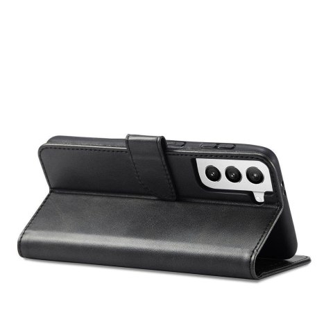 Magnet Case elegancki futerał etui pokrowiec z klapką i funkcją podstawki Samsung Galaxy S22+ (S22 Plus) czarny Magnet Case elegancki futerał etui pokrowiec z klapką i funkcją podstawki Samsung Galaxy S22+ (S22 Plus) czarny