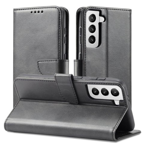 Magnet Case elegancki futerał etui pokrowiec z klapką i funkcją podstawki Samsung Galaxy S22+ (S22 Plus) czarny Magnet Case elegancki futerał etui pokrowiec z klapką i funkcją podstawki Samsung Galaxy S22+ (S22 Plus) czarny