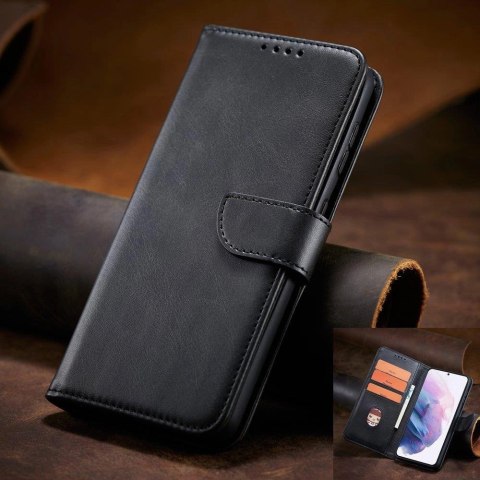 Magnet Case elegancki futerał etui pokrowiec z klapką i funkcją podstawki Samsung Galaxy S22+ (S22 Plus) czarny Magnet Case elegancki futerał etui pokrowiec z klapką i funkcją podstawki Samsung Galaxy S22+ (S22 Plus) czarny
