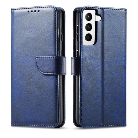 Magnet Case elegancki futerał etui pokrowiec z klapką i funkcją podstawki Samsung Galaxy S22+ (S22 Plus) niebieski Magnet Case elegancki futerał etui pokrowiec z klapką i funkcją podstawki Samsung Galaxy S22+ (S22 Plus) niebieski