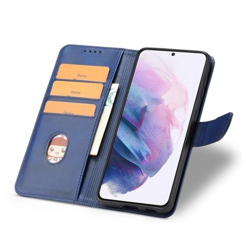 Magnet Case elegancki futerał etui pokrowiec z klapką i funkcją podstawki Samsung Galaxy S22+ (S22 Plus) niebieski Magnet Case elegancki futerał etui pokrowiec z klapką i funkcją podstawki Samsung Galaxy S22+ (S22 Plus) niebieski