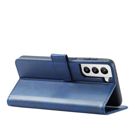 Magnet Case elegancki futerał etui pokrowiec z klapką i funkcją podstawki Samsung Galaxy S22+ (S22 Plus) niebieski Magnet Case elegancki futerał etui pokrowiec z klapką i funkcją podstawki Samsung Galaxy S22+ (S22 Plus) niebieski