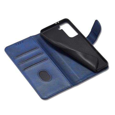 Magnet Case elegancki futerał etui pokrowiec z klapką i funkcją podstawki Samsung Galaxy S22+ (S22 Plus) niebieski Magnet Case elegancki futerał etui pokrowiec z klapką i funkcją podstawki Samsung Galaxy S22+ (S22 Plus) niebieski