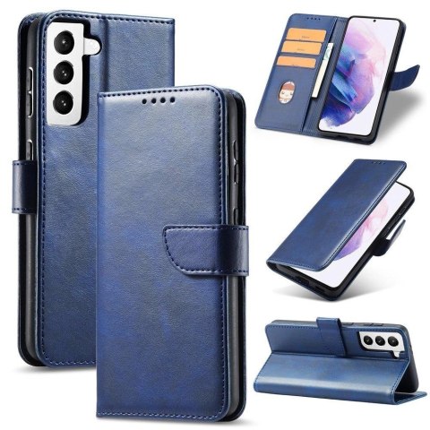 Magnet Case elegancki futerał etui pokrowiec z klapką i funkcją podstawki Samsung Galaxy S22+ (S22 Plus) niebieski Magnet Case elegancki futerał etui pokrowiec z klapką i funkcją podstawki Samsung Galaxy S22+ (S22 Plus) niebieski