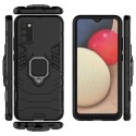 Ring Armor pancerne hybrydowe etui pokrowiec + magnetyczny uchwyt Samsung Galaxy A03s (166,5) czarny Ring Armor pancerne hybrydowe etui pokrowiec + magnetyczny uchwyt Samsung Galaxy A03s (166,5) czarny