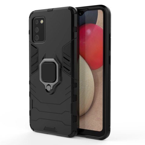 Ring Armor pancerne hybrydowe etui pokrowiec + magnetyczny uchwyt Samsung Galaxy A03s (166,5) czarny Ring Armor pancerne hybrydowe etui pokrowiec + magnetyczny uchwyt Samsung Galaxy A03s (166,5) czarny