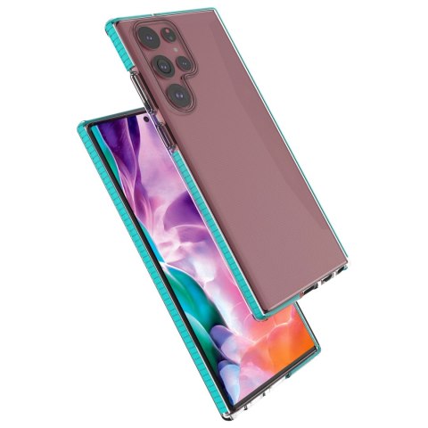 Spring Case pokrowiec żelowe etui z kolorową ramką do Samsung Galaxy S22 Ultra jasnoróżowy Spring Case pokrowiec żelowe etui z kolorową ramką do Samsung Galaxy S22 Ultra jasnoróżowy