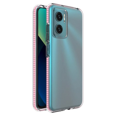 Spring Case pokrowiec żelowe etui z kolorową ramką do Xiaomi Redmi 10 jasnoróżowy Spring Case pokrowiec żelowe etui z kolorową ramką do Xiaomi Redmi 10 jasnoróżowy