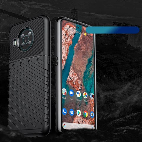 Thunder Case elastyczne pancerne etui pokrowiec Nokia X100 czarny Thunder Case elastyczne pancerne etui pokrowiec Nokia X100 czarny