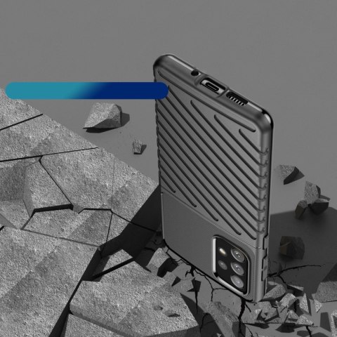 Thunder Case elastyczne pancerne etui pokrowiec Samsung Galaxy A73 czarny Thunder Case elastyczne pancerne etui pokrowiec Samsung Galaxy A73 czarny