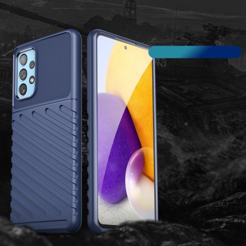 Thunder Case elastyczne pancerne etui pokrowiec Samsung Galaxy A73 niebieski Thunder Case elastyczne pancerne etui pokrowiec Samsung Galaxy A73 niebieski