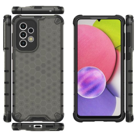 Honeycomb etui pancerny pokrowiec z żelową ramką Samsung Galaxy A33 5G czarny Honeycomb etui pancerny pokrowiec z żelową ramką Samsung Galaxy A33 5G czarny