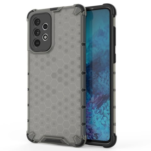 Honeycomb etui pancerny pokrowiec z żelową ramką Samsung Galaxy A73 czarny Honeycomb etui pancerny pokrowiec z żelową ramką Samsung Galaxy A73 czarny