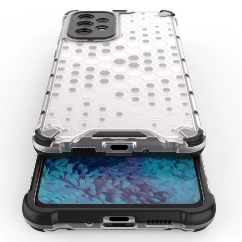 Honeycomb etui pancerny pokrowiec z żelową ramką Samsung Galaxy A73 czarny Honeycomb etui pancerny pokrowiec z żelową ramką Samsung Galaxy A73 czarny