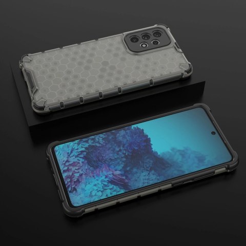 Honeycomb etui pancerny pokrowiec z żelową ramką Samsung Galaxy A73 czarny Honeycomb etui pancerny pokrowiec z żelową ramką Samsung Galaxy A73 czarny