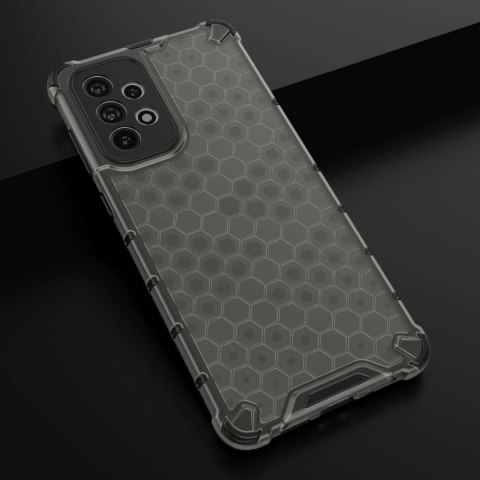 Honeycomb etui pancerny pokrowiec z żelową ramką Samsung Galaxy A73 czarny Honeycomb etui pancerny pokrowiec z żelową ramką Samsung Galaxy A73 czarny