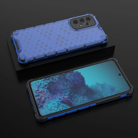 Honeycomb etui pancerny pokrowiec z żelową ramką Samsung Galaxy A73 niebieski Honeycomb etui pancerny pokrowiec z żelową ramką Samsung Galaxy A73 niebieski