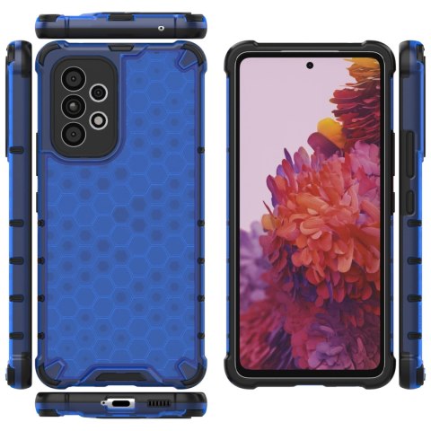 Honeycomb etui pancerny pokrowiec z żelową ramką Samsung Galaxy A73 niebieski Honeycomb etui pancerny pokrowiec z żelową ramką Samsung Galaxy A73 niebieski
