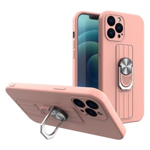 Ring Case silikonowe etui z uchwytem na palec i podstawką do Xiaomi Redmi Note 11 Pro różowy Ring Case silikonowe etui z uchwytem na palec i podstawką do Xiaomi Redmi Note 11 Pro różowy