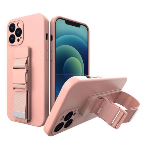 Rope Case silikonowe etui ze smyczą torebka smycz pasek do Samsung Galaxy S22+ (S22 Plus) różowy Rope Case silikonowe etui ze smyczą torebka smycz pasek do Samsung Galaxy S22+ (S22 Plus) różowy