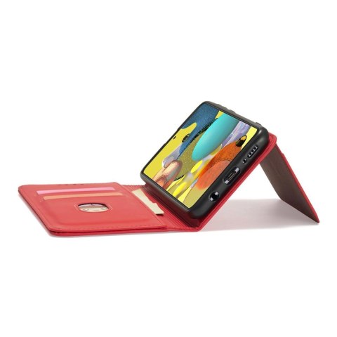 Magnet Card Case etui do Samsung Galaxy A12 5G pokrowiec portfel na karty kartę podstawka czerwony Magnet Card Case etui do Samsung Galaxy A12 5G pokrowiec portfel na karty kartę podstawka czerwony