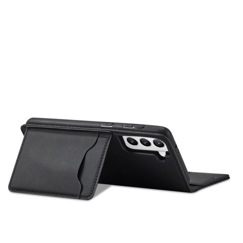 Magnet Card Case etui do Samsung Galaxy S22+ (S22 Plus) pokrowiec portfel na karty kartę podstawka czarny Magnet Card Case etui do Samsung Galaxy S22+ (S22 Plus) pokrowiec portfel na karty kartę podstawka czarny