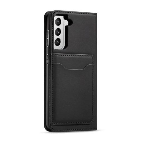 Magnet Card Case etui do Samsung Galaxy S22+ (S22 Plus) pokrowiec portfel na karty kartę podstawka czarny Magnet Card Case etui do Samsung Galaxy S22+ (S22 Plus) pokrowiec portfel na karty kartę podstawka czarny