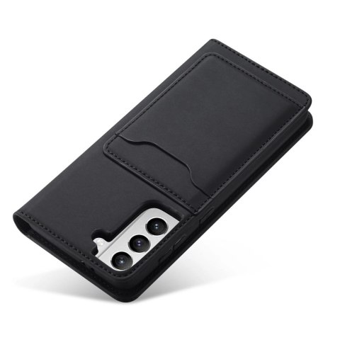 Magnet Card Case etui do Samsung Galaxy S22+ (S22 Plus) pokrowiec portfel na karty kartę podstawka czarny Magnet Card Case etui do Samsung Galaxy S22+ (S22 Plus) pokrowiec portfel na karty kartę podstawka czarny