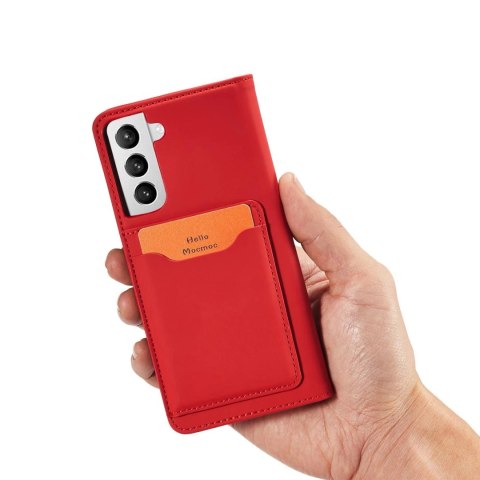 Magnet Card Case etui do Samsung Galaxy S22+ (S22 Plus) pokrowiec portfel na karty kartę podstawka czerwony Magnet Card Case etui do Samsung Galaxy S22+ (S22 Plus) pokrowiec portfel na karty kartę podstawka czerwony