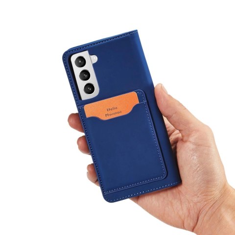 Magnet Card Case etui do Samsung Galaxy S22+ (S22 Plus) pokrowiec portfel na karty kartę podstawka niebieski Magnet Card Case etui do Samsung Galaxy S22+ (S22 Plus) pokrowiec portfel na karty kartę podstawka niebieski