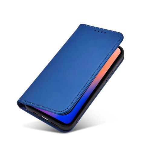Magnet Card Case etui do iPhone 12 Pro Max pokrowiec portfel na karty kartę podstawka niebieski Magnet Card Case etui do iPhone 12 Pro Max pokrowiec portfel na karty kartę podstawka niebieski
