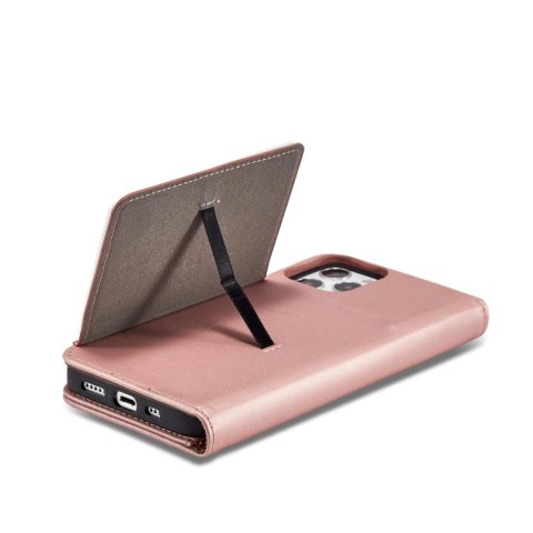 Magnet Card Case etui do iPhone 12 Pro Max pokrowiec portfel na karty kartę podstawka różowy Magnet Card Case etui do iPhone 12 Pro Max pokrowiec portfel na karty kartę podstawka różowy