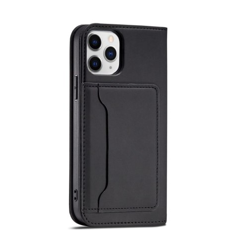 Magnet Card Case etui do iPhone 12 Pro pokrowiec portfel na karty kartę podstawka czarny Magnet Card Case etui do iPhone 12 Pro pokrowiec portfel na karty kartę podstawka czarny