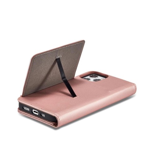 Magnet Card Case etui do iPhone 12 Pro pokrowiec portfel na karty kartę podstawka różowy Magnet Card Case etui do iPhone 12 Pro pokrowiec portfel na karty kartę podstawka różowy