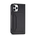 Magnet Card Case etui do iPhone 12 pokrowiec portfel na karty kartę podstawka czarny