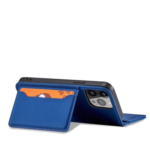 Magnet Card Case etui do iPhone 13 Pro Max pokrowiec portfel na karty kartę podstawka niebieski Magnet Card Case etui do iPhone 13 Pro Max pokrowiec portfel na karty kartę podstawka niebieski