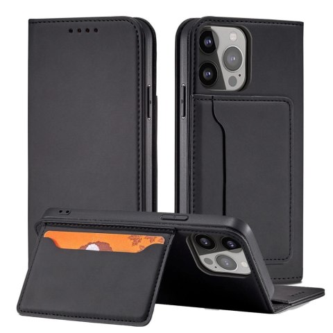 Magnet Card Case etui do iPhone 13 Pro pokrowiec portfel na karty kartę podstawka czarny Magnet Card Case etui do iPhone 13 Pro pokrowiec portfel na karty kartę podstawka czarny