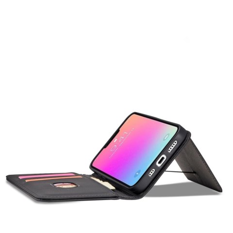 Magnet Card Case etui do iPhone 13 Pro pokrowiec portfel na karty kartę podstawka czarny Magnet Card Case etui do iPhone 13 Pro pokrowiec portfel na karty kartę podstawka czarny