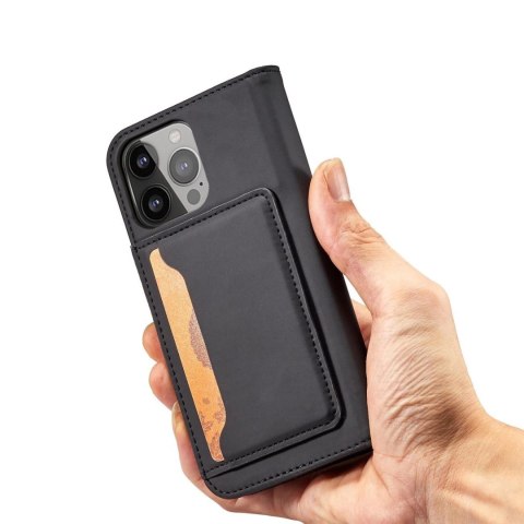 Magnet Card Case etui do iPhone 13 Pro pokrowiec portfel na karty kartę podstawka czarny Magnet Card Case etui do iPhone 13 Pro pokrowiec portfel na karty kartę podstawka czarny