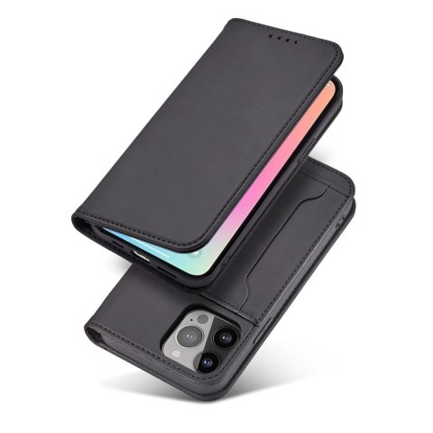Magnet Card Case etui do iPhone 13 mini pokrowiec portfel na karty kartę podstawka czarny Magnet Card Case etui do iPhone 13 mini pokrowiec portfel na karty kartę podstawka czarny